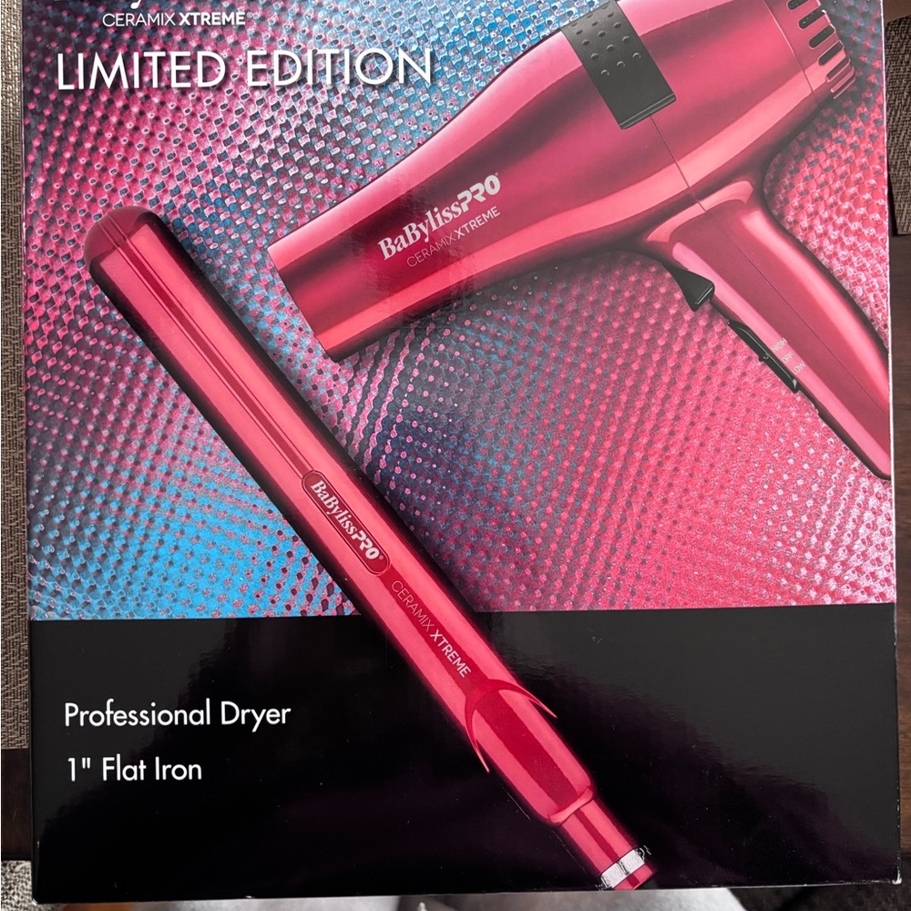 BaBylissPRO Red Styling Set with Hair Dryer and Flat Iron